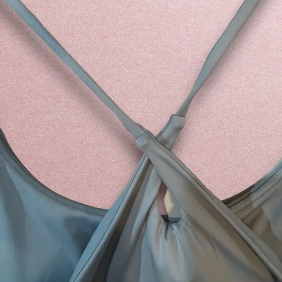 Aeropostale size XL romper/dress combo in cute dusty blue EUC - Picture 3 of 16